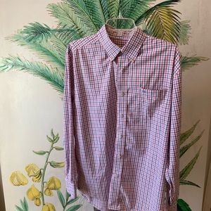 Southern Tide Pink Plaid Men’s Shirt